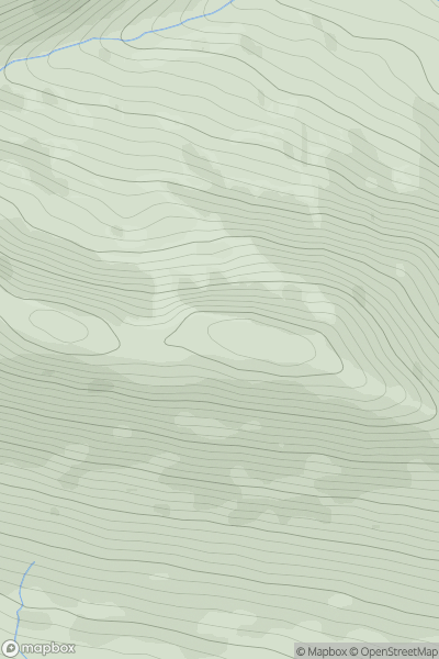 Thumbnail image for Taobh Dubh [Maumturk Mountains] showing contour plot for surrounding peak